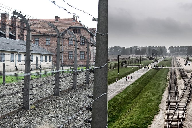 Auschwitz & Birkenau Small Group Live Guided Tour with Hotel Pick Up Transport - Birkenau: rail tracks, barracks, and open space