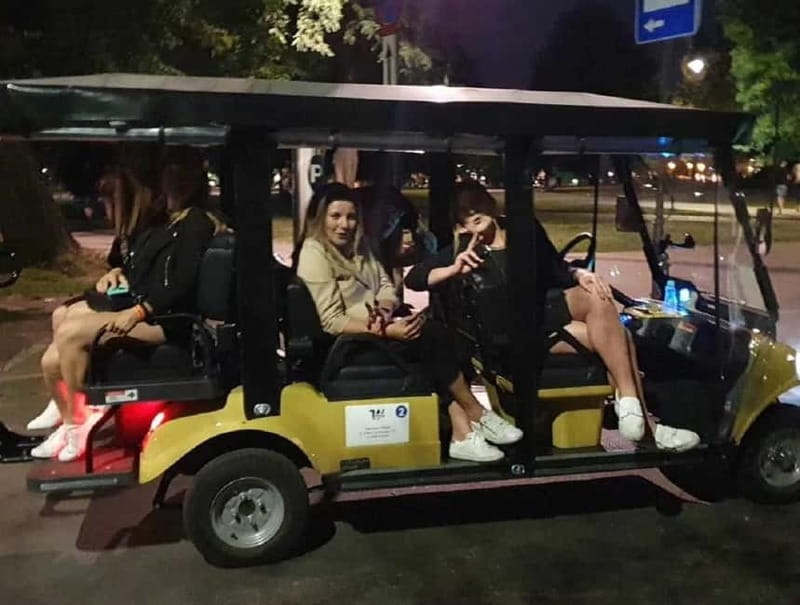 City Tour Cracow golf car plus Cruise on the Vistula River. - Crossing Father Bernatek’s Bridge into Podgórze