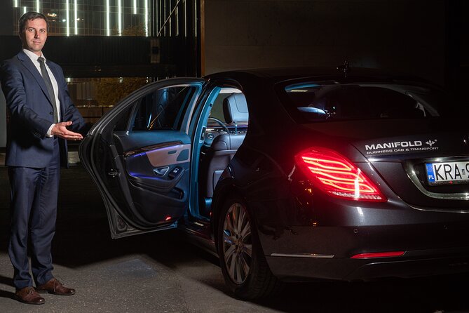Cracow to airport transfer by Luxurious VIP limo - Comfort, cleanliness, and the service standard
