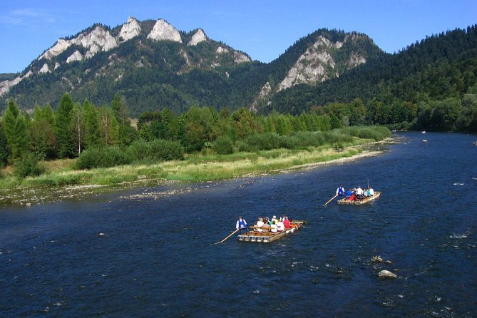 DUNAJEC River Gorge traditional rafting, PRIVATE TOUR from Krakow - Szczawnica and the one-hour lunch pause