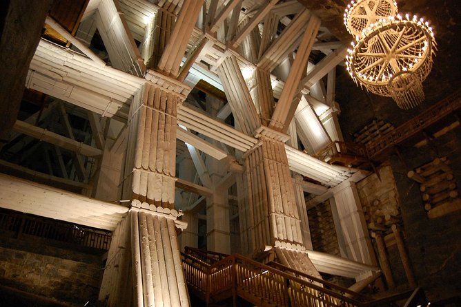 From Krakow: Wieliczka Salt Mine Full Live Guided Small Group Tour - Down into the salt chambers