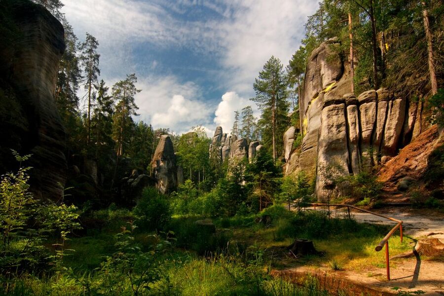 From Wroclaw: Hiking Trail in Rock City Adrspach - Waterfalls, streams, and the lake