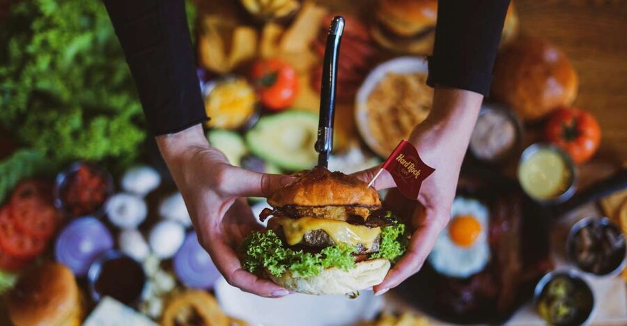 Gdansk: Legendary Burger and Zywiec Beer at Hard Rock Cafe - Ordering the Legendary Burger