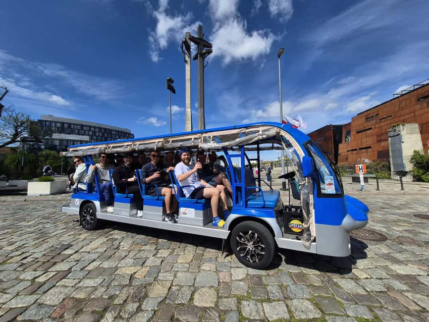 Gdansk:Private Beer City Tour Sightseeing By Golf Cart - The shipyard, Post Office, and Solidarity Square