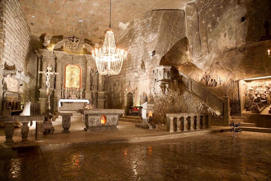 Krakow: Auschwitz-Birkenau and Salt Mine Guided Tour - Wieliczka Salt Mine, about two and a half hours underground