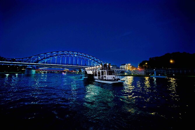 Krakow by night 60 minutes cruise The Vistula River Krakow - Kazimierz and Church on the Rock