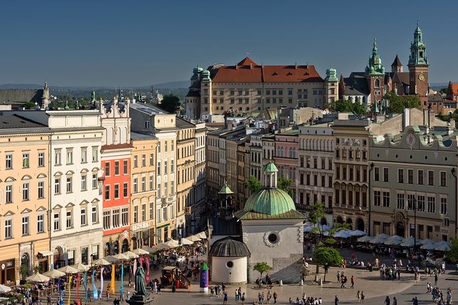 Krakow City Sightseeing by Electric Car - The Słowacki Theatre and medieval Barbican