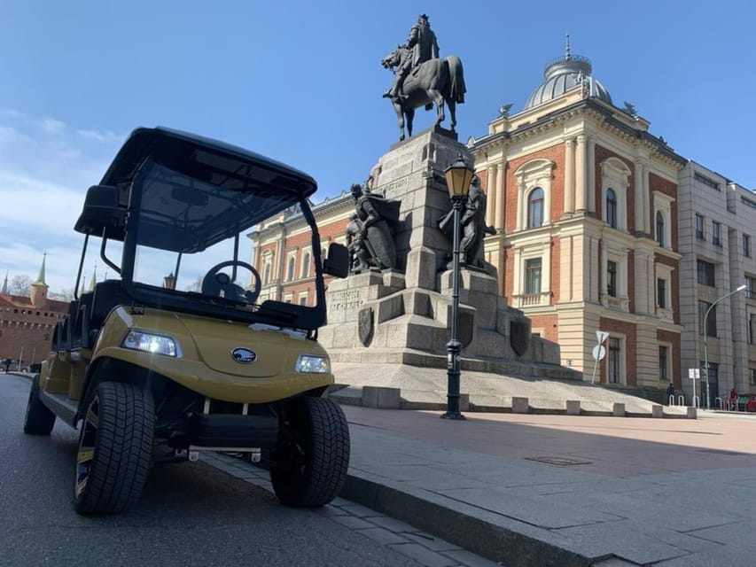 Krakow: Golf Cart City Sightseeing Tour By Old Town District - Former walls, the Barbican, and Jan Matejko Square