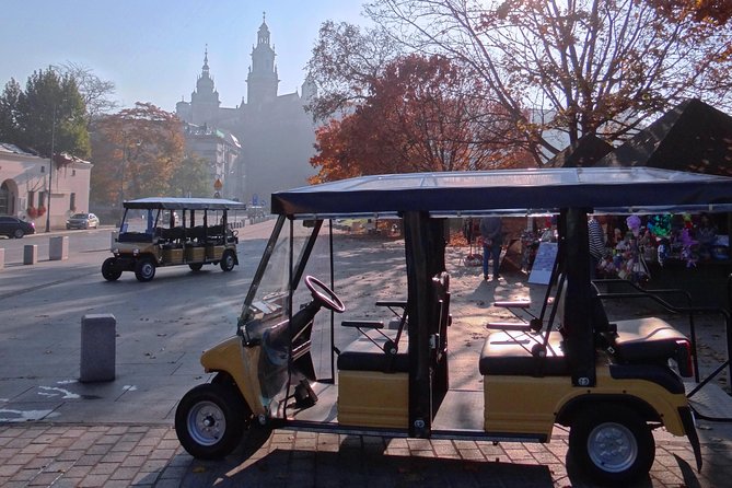 Krakow Grand City Tour by golf cart - All 3 districts - Wawel Castle from the road