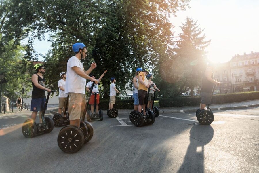 Krakow: Old Town Guided Segway Tour - The Barbican shows Kraków’s defensive edge
