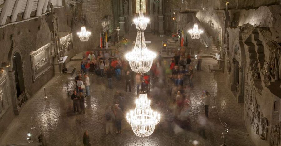 Krakow: Wieliczka Salt Mine Tour with Private Transfers - Entering the mine and following the regular route