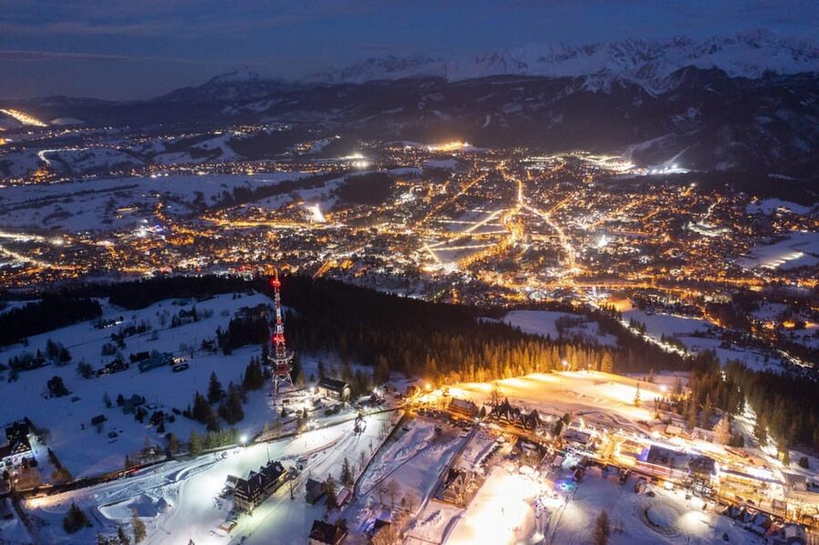 Krakow: Zakopane-Thermal Bath(Evening Time)with Hotel Pickup - Two hours in Zakopane and Krupówki Street