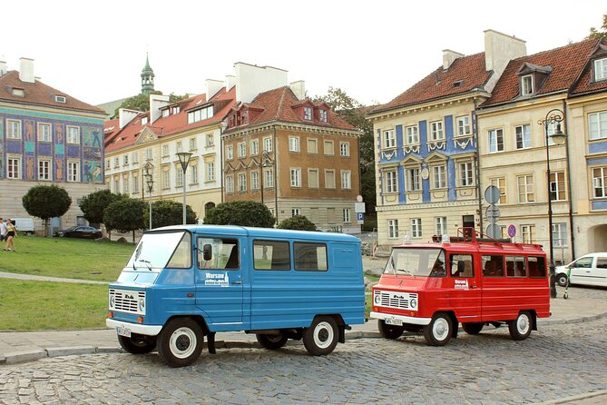 Must-do sites in Warsaw: retro car private tour with hotel pickup - The Royal Castle, seen from outside