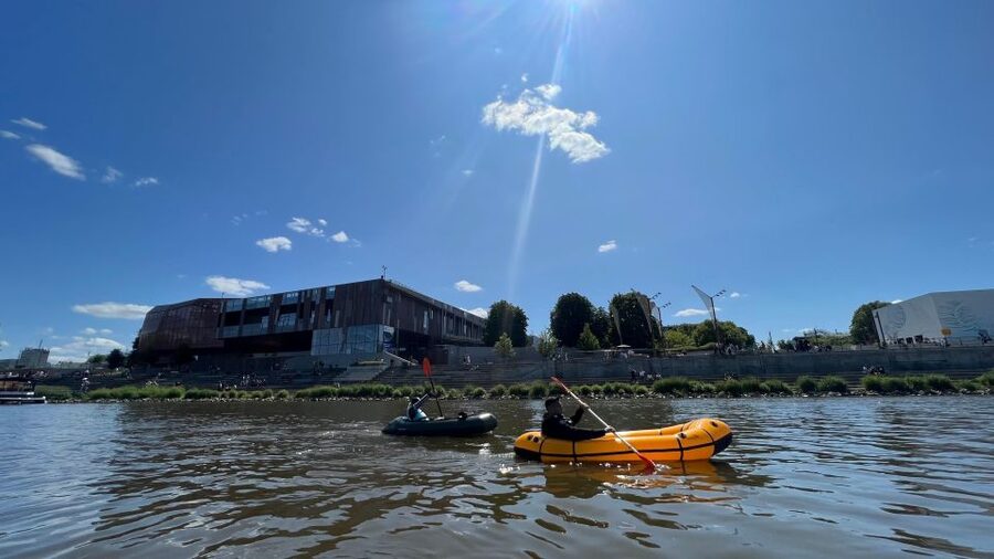 Packrafting kayaking guided tour Vistula river Warsaw Poland - The real value at $36 per person