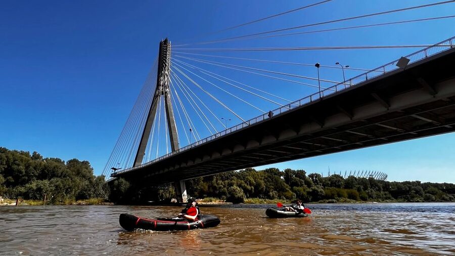 Packrafting kayaking guided tour Vistula river Warsaw Poland - What the two-hour route includes