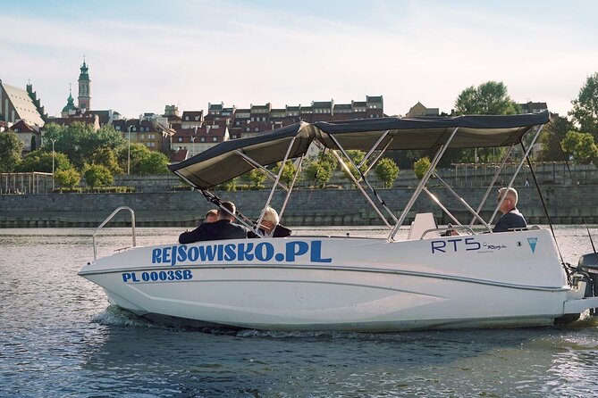 Private Cruise on Vistula in Warsaw for 9 with our Helmsman - Royal Castle and the Old Town from the river