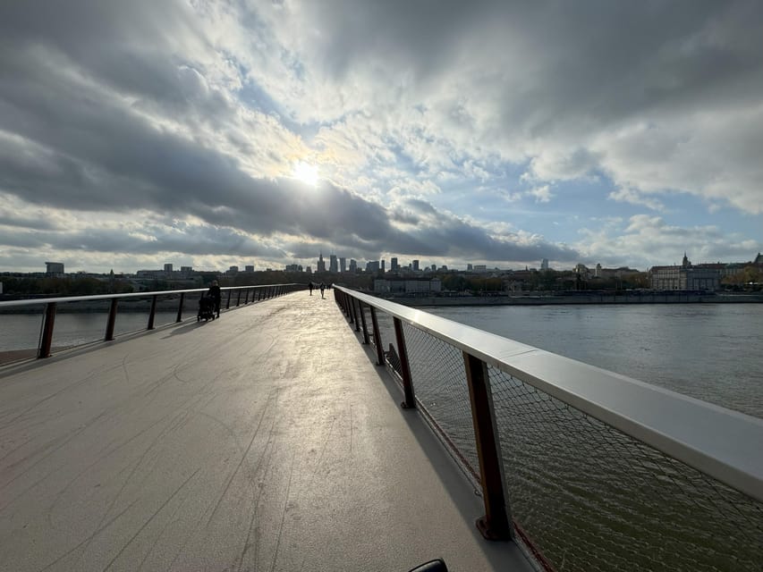 Secrets of Warsaw 4-hour Bike Tour - Finishing on Warsaw’s newest bridge