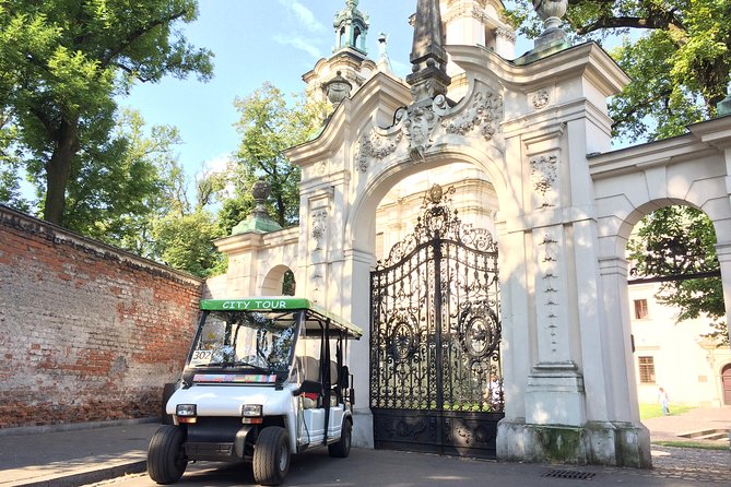 The best view of Krakow from Golf Cars - Church on the Rock and the river crossing