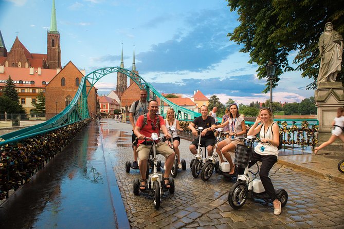 The Grand E-Scooter (3 wheeler) Tour of Wroclaw - everyday tour at 9:30 am - Why a three-wheel scooter works well in Wrocław