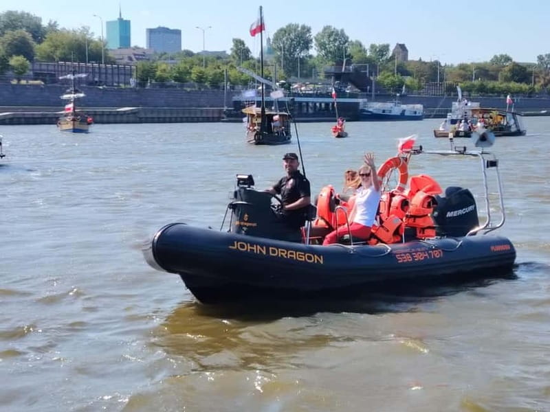 Warsaw: Adrenaline Ride on the Vistula River (Wisła) - Slowing near the Old Town for Warsaw’s difficult past