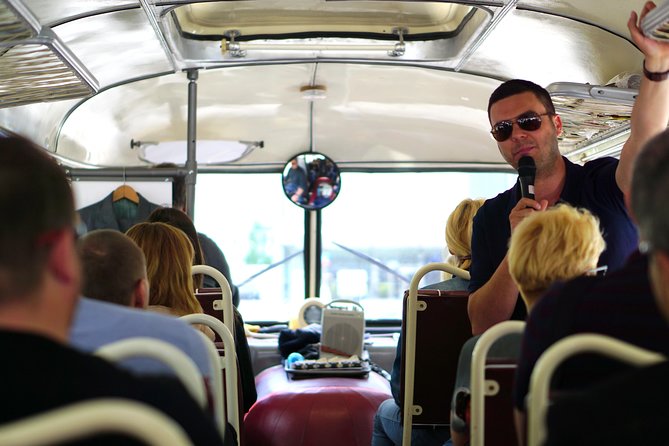 Warsaw City Sightseeing in a Retro Bus - Meeting the Cucumber by the Palace of Culture and Science