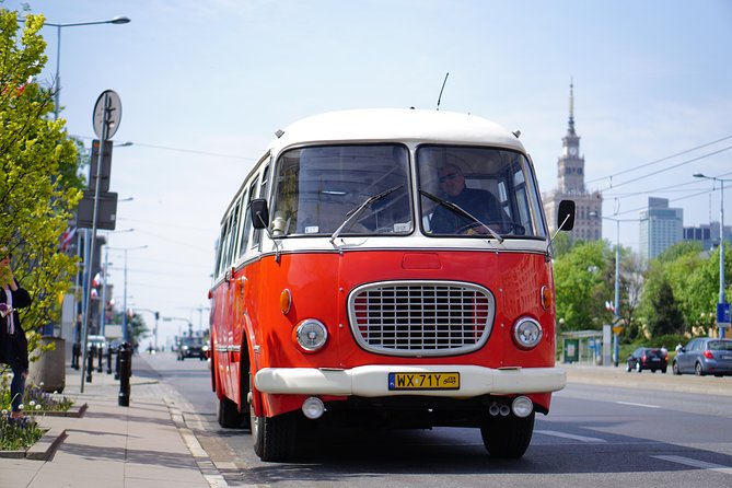 Warsaw City Sightseeing in a Retro Bus - One Hour in Lazienki Royal Park