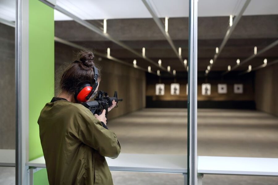 Warsaw: Gun Shooting Experience with Transfers - The safety briefing sets the tone