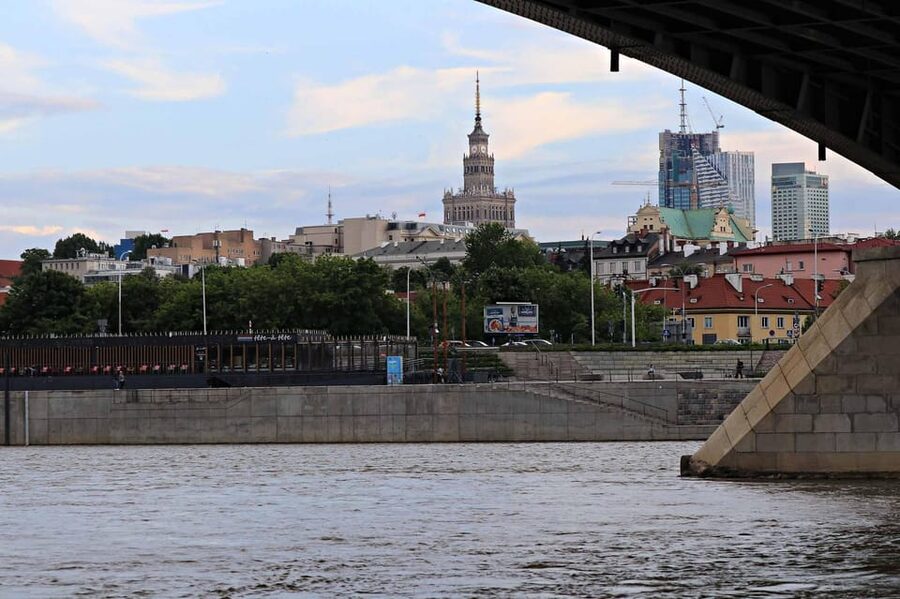 Warsaw: Vistula River Cruise with Your Music & City Views - Wildlife beside the city skyline